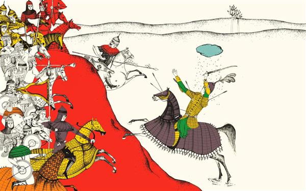 نقاشی جنگ در کربلا و حضرت علی اکبر