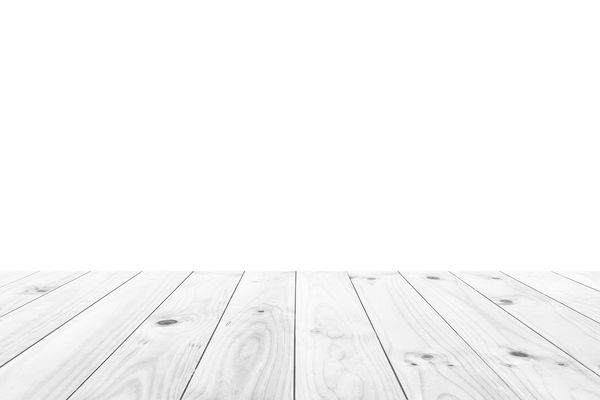 جدول خالی چوب سفید خالی روی زمینه سفید