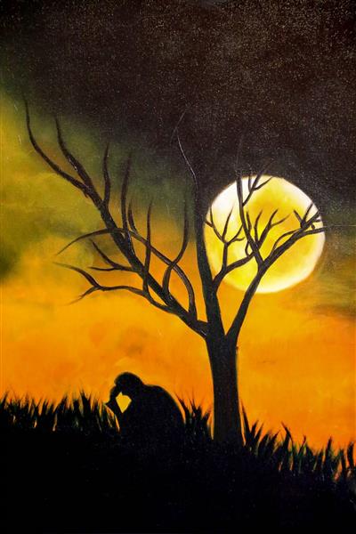 شب مهتاب تابلو نقاشی
