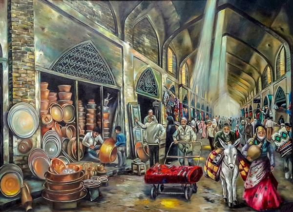 بازار سنتی مسگری فرش فروشی کوزه گری ایران
