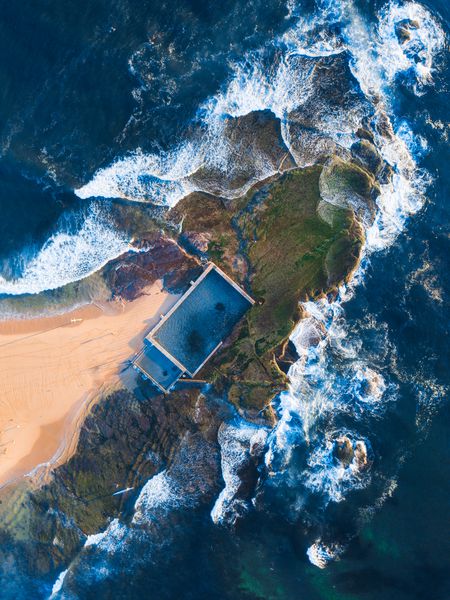 نمای هوایی استخر مونا واله در سیدنی استرالیا