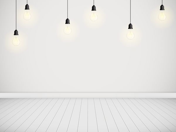 اتاق خالی سایه سفید عنصر طراحی تصویر برداری از مدل سبک واقع گرایانه آپارتمان روشن