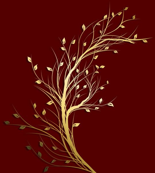شاخه طلایی وکتور