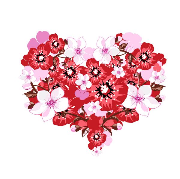 قلب گل عاشقانه