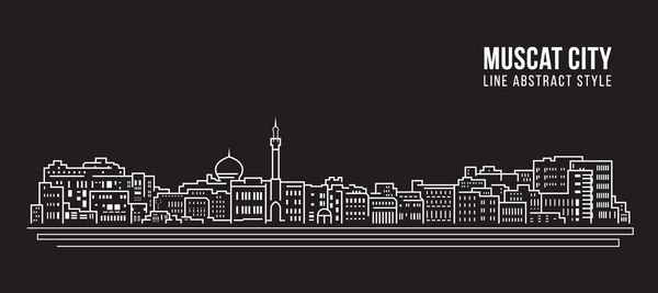 طراحی تصویر برداری Artscape City Linecape شهر مسقط