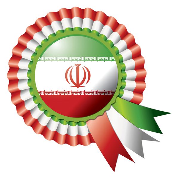پرچم روزت ابریشم دقیق ایران تصویر