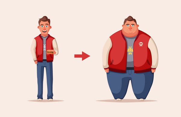 عکس آدم چاق و لاغر