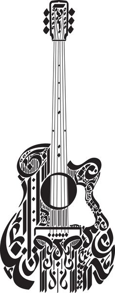 گیتار کلاسیک نمادی تزئینی است که از منحنی های زبان عربی گرفته شده است که حاوی کلمات یا حتی یک حرف کامل نیست عالی