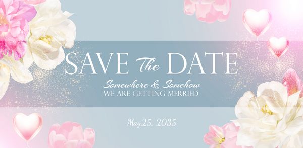 دعوت عروسی نرم Templaye با لاله های صورتی و سفید و بادکنک کارت پستال عاشقانه طراحی تولد تصویر برداری
