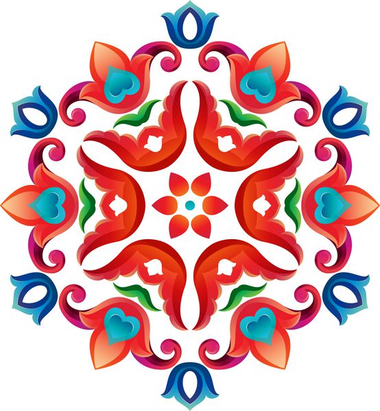 دایره تزئینی بومی تاتار به سبک عربی و ترکی دایره تزئینی دست ساز اصلی با شیب رنگارنگ در سنت تاتار الگوی گل با لاله ها و قلب ها درجه یک و تازه