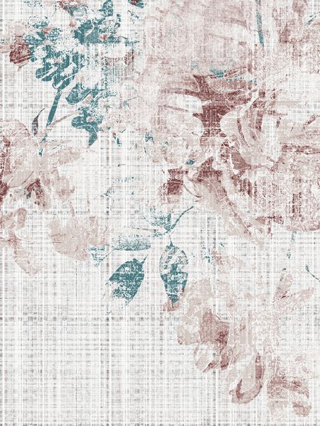 اثر آبرنگ الگوی گل با رنگ طبیعی پاستیل چاپ پارچه برای ملحفه های تخت خواب تی شرت طراحی بسته بندی پارچه و مفاهیم مد