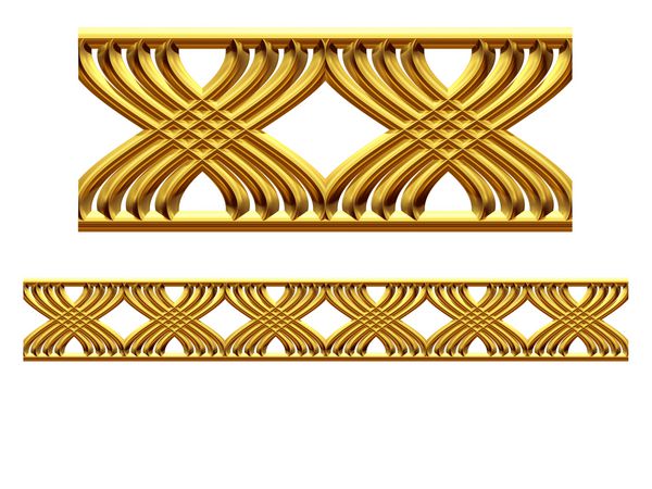 بخش طلایی تزئینی فرم â € œ amp quot ؛ نسخه مستقیم برای یخ زدگی قاب یا حاشیه تصویر سه بعدی روی سفید جدا شده است