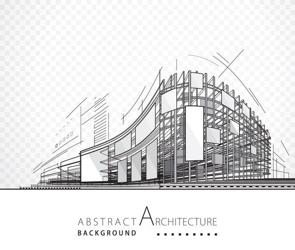 معماری پس زمینه طراحی سیاه و سفید ساختمان انتزاعی