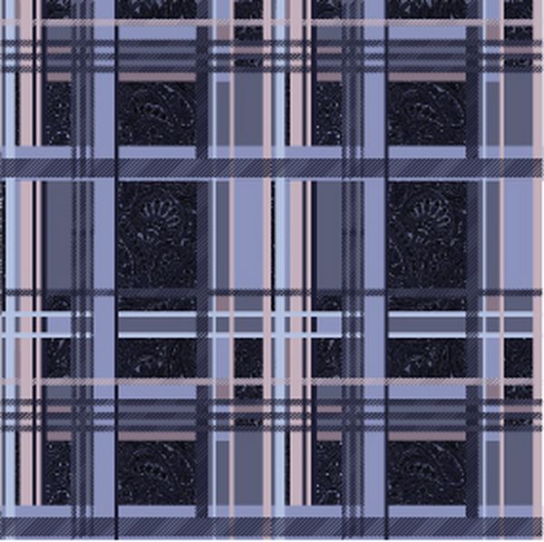 الگوی بدون درز با عناصر پیزلی و ترتان paisley در الگوی تارتان