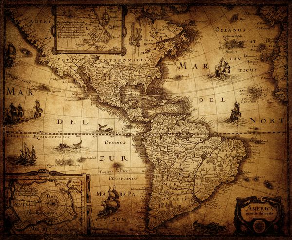نقشه آمریکا 1632