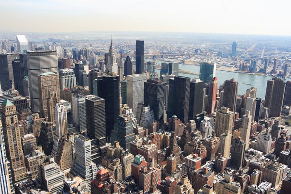 نمای پانوراما از افق شهر نیویورک