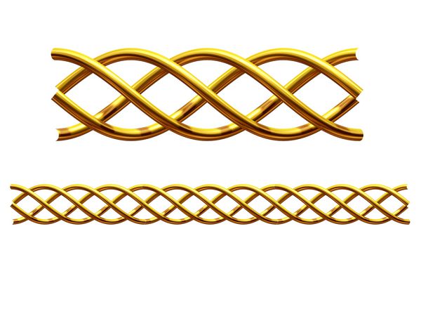 بخش طلایی تزئینی € œhelix amp ؛ نسخه مستقیم برای یخ زدگی قاب یا حاشیه تصویر سه بعدی روی سفید جدا شده است