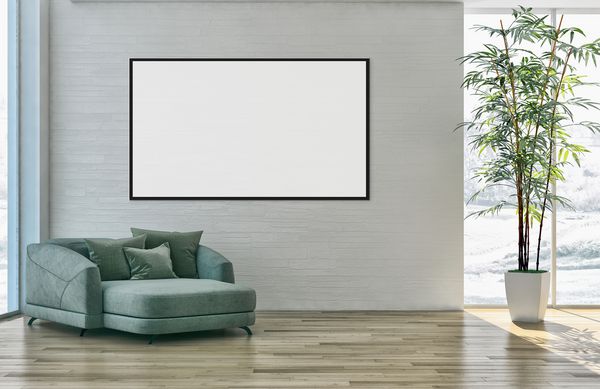 آپارتمان داخلی مدرن روشن با ساخت و ساز تصویر زمینه پوستر به صورت تصویری ارائه شده توسط رایانه سه بعدی