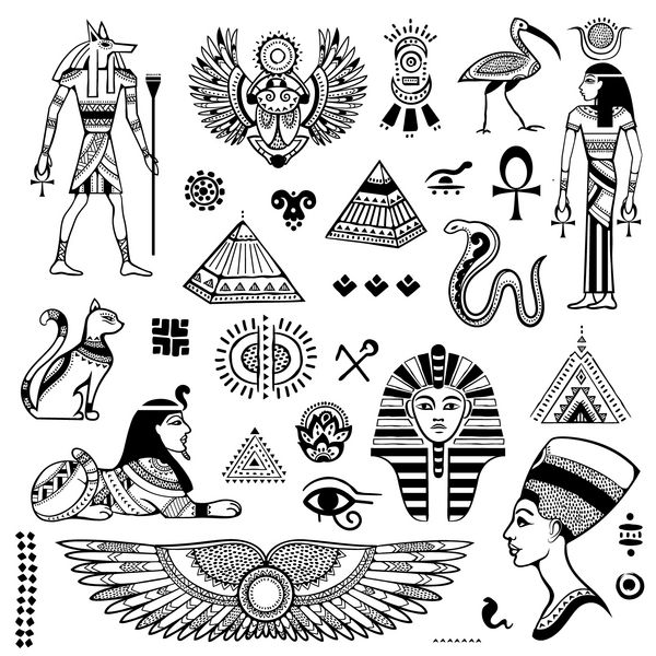 مجموعه قومی قبیله ای از نمادهای مصری