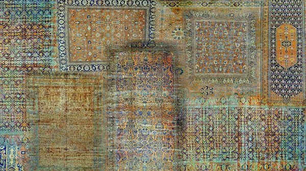 الگوی فرش های ایرانی طرح پارچه می تواند در مد فرش های ایرانی استفاده کند