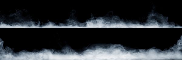 نمای پانوراما مه و انتگرال انتزاعی در زمینه سیاه و سفید ابری سفید پیش زمینه غبار یا دودکش