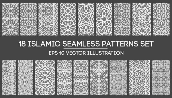 وکتور زینت اسلامی نقوش ایرانی عناصر الگوی دور 3D رمضان وکتور سمبل عربی تزئینی دایره ای هندسی EPS 10