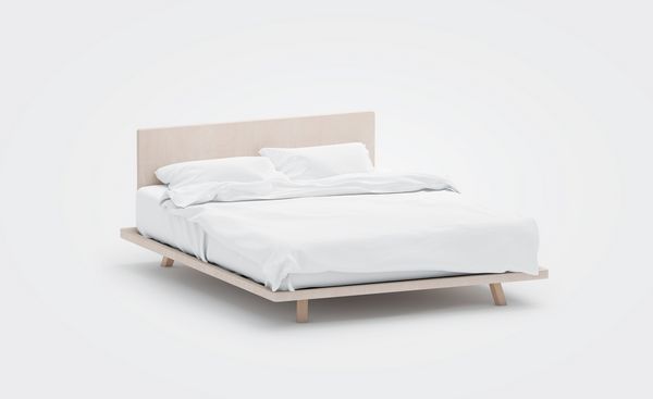 تختخواب سفید خالی با مدل بالش نمای جانبی ایزوله شده رندر سه بعدی رختخوابهای خالی مسخره می کنند پتو را در بستر پاک کنید دو تخته با تشک و ملافه داس با بال و دوتایی