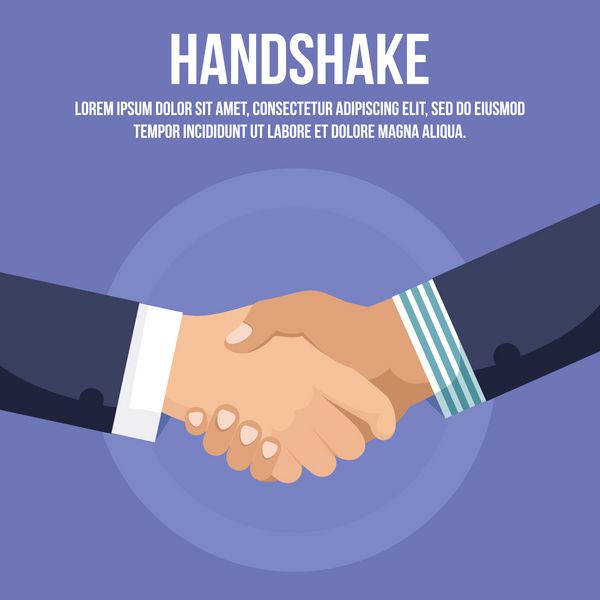دو دستی که در جلسه یا توافق لرزیدن یا دستمال گرفتن بسته شدن معامله یا مشارکت دستیابی به تجارت و توافق همکاری و تبریک موضوع ارتباطات