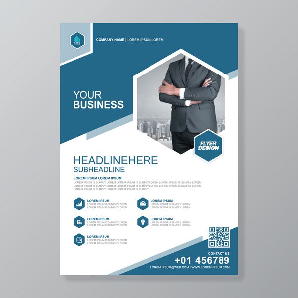 Business Cover a4 قالب گزارش و طراحی بروشور بروشور بنر تزئینات جزوه برای چاپ و ارائه تصویر برداری
