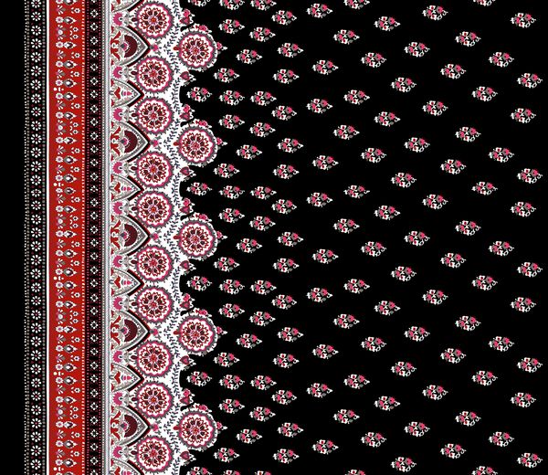الگوی هندسی برای پارچه الگوی پر سطح چاپ روسری ابریشمی