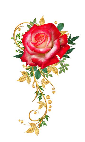 تزئینات تزئینی عنصر پیزلی برگهای ظریف بافت ساخته شده از توری ریز و مروارید نگین های براق گلهای قرمز ظرافت بافی ظریف
