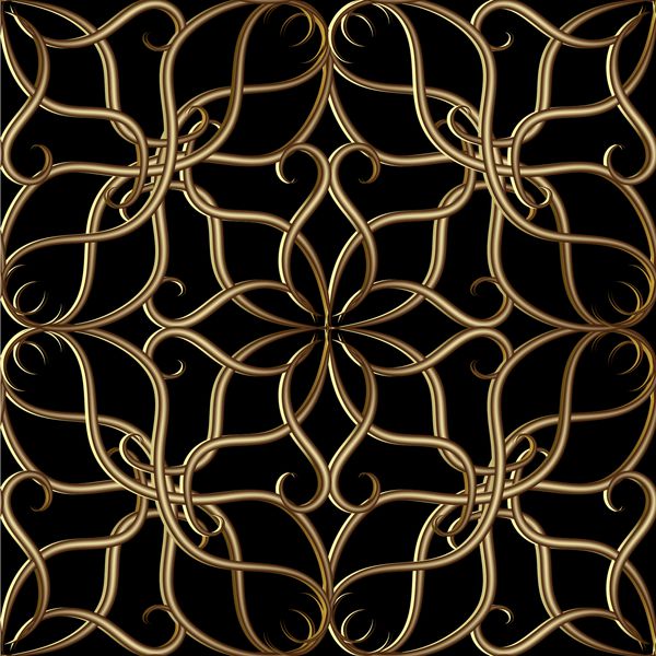 الگوی یکپارچه هنر نقاشی سبک خط arabesque 3D خط هنر نقاشی پس زمینه تزئینی Damask زمینه غنی تجدید نظر طراحی تزئینی سطحی دکوراسیون دست ساز گل