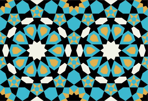 الگوی بدون درز مراکش پیشینه سنتی اسلامی عربی عنصر دکوراسیون مسجد