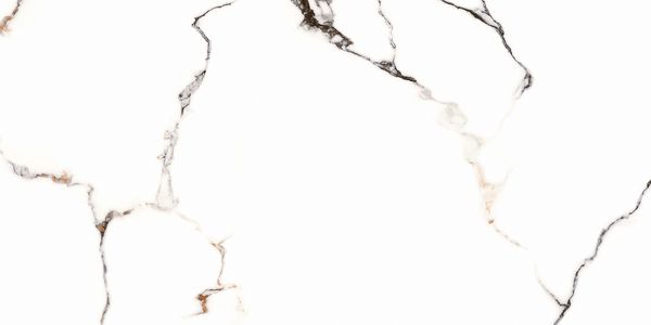 طرح مرمر ساتاریو با زمینه سفید و تاک های ناهموار رنگ تیره بافت مرمر طبیعی
