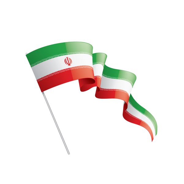 پرچم ایران تصویر برداری با پس زمینه سفید