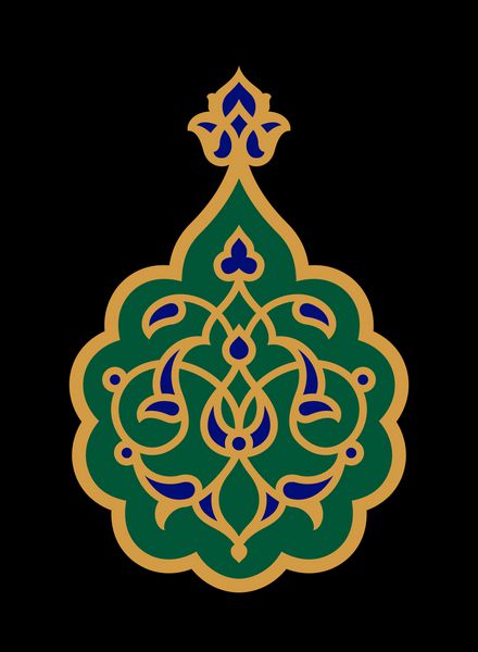 تزئینات گل عربی طرح سنتی اسلامی
