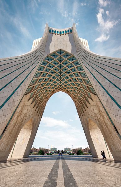 برج آزادی در تهران ایران در ژانویه سال 2019 گرفته شده در hdr