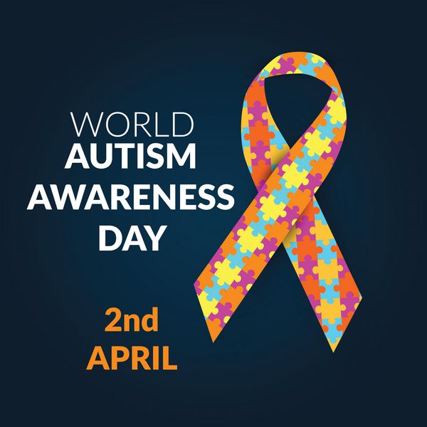 تصویر برداری روز جهانی آگاهی از اوتیسم 2 آوریل