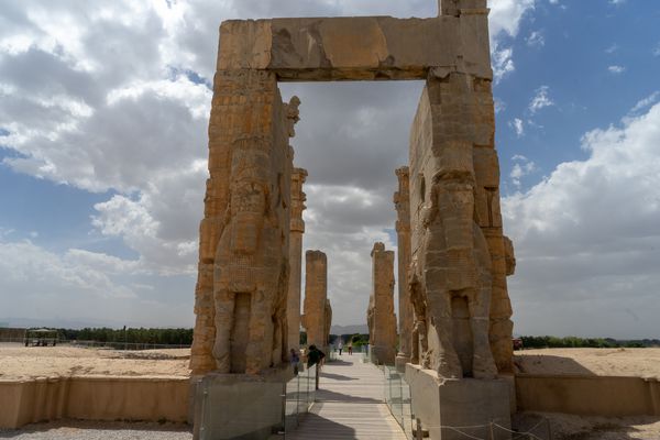 ایران در نزدیکی شیراز تخت جمشید 10 آوریل 2019 پایتخت باستانی پادشاه کوروش