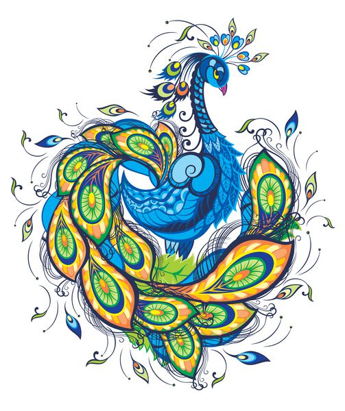 طاووس پس زمینه جدا شده پرنده بردار فانتزی زیبا برای تصاویر پس زمینه پس زمینه صفحه وب بافت های سطحی نساجی