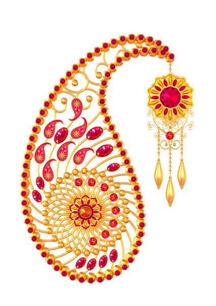 عنصر خیار هندی Paisley ردیابی طلایی بافی گلهای درخشان سبک جدا شده