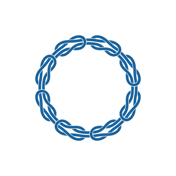 الگوی طراحی منحصر به فرد Knot Infinity Border Logo برای دکوراسیون شرکت بهداشت و درمان با ظاهری زیبا و مدرن
