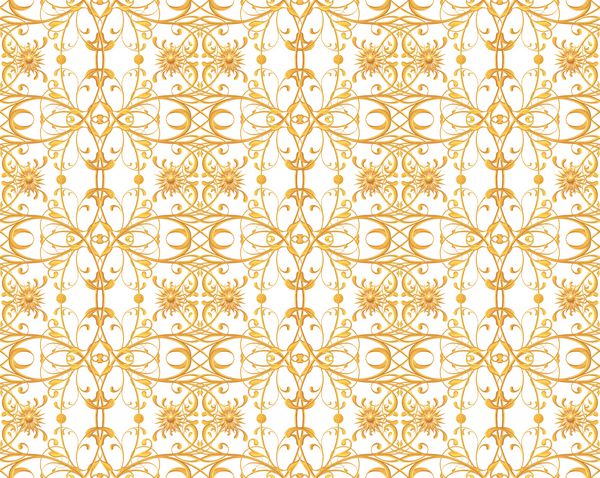 الگوی بدون درز فرهای بافت طلایی arabesques سبک شرقی توری درخشان گلهای تزیینی ظرافت بافی ظریف رندر سه بعدی