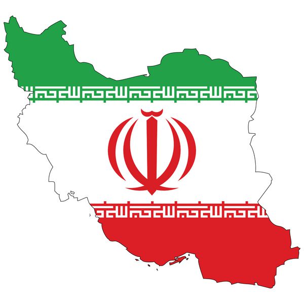 نقشه ایران با پرچم داخل