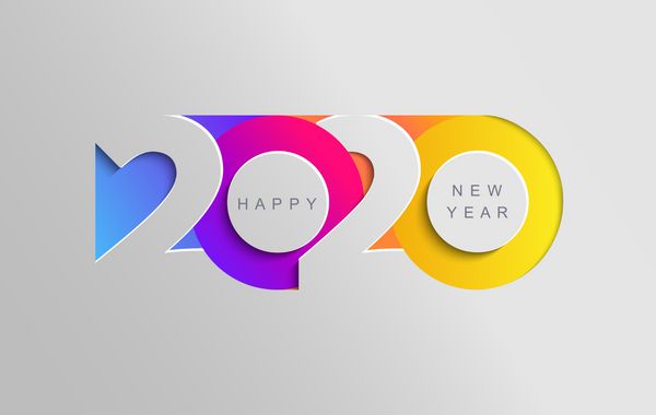 تبریک سال 2020 میلادی جدید بنر رنگی insta به سبک کاغذ برای آگهی های تعطیلات فصلی خود تبریک و دعوت نامه تبریک و کارت های تبریک مضمون کریسمس تصویر برداری