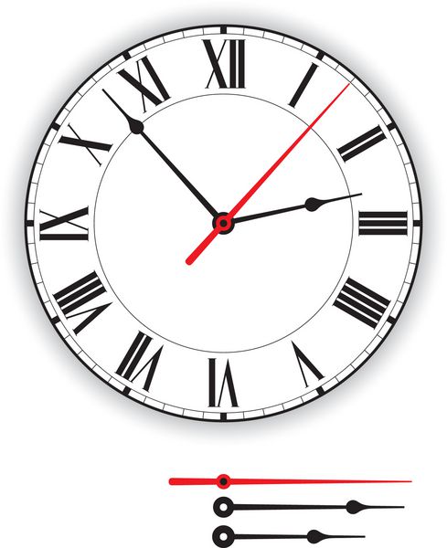صورت ساعت آنتیک تصویر چهره ساعت آنتیک شماره گیری به عنوان بخشی از یک ساعت آنالوگ ساعت با نشانگرهای سیاه و قرمز جدا شده بر روی زمینه سفید