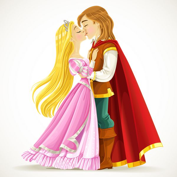 شاهزاده خوش تیپ شاهزاده خانم را می بوسید