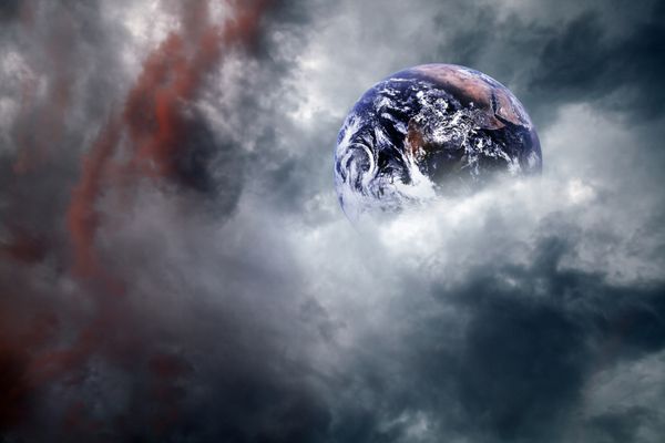 سیاره زمین در ابر کیهانی فاجعه آمیز درگیر است عناصر این تصویر که توسط ناسا تهیه شده است
