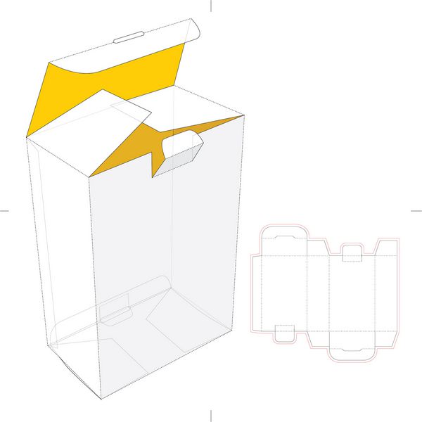 جعبه بلند با طرح پایین Flip-Lock و طرح لایه باز الگوی