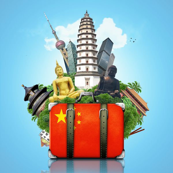 چین برج های دیدنی چین مسافرت و چمدان یکپارچهسازی با سیستمعامل